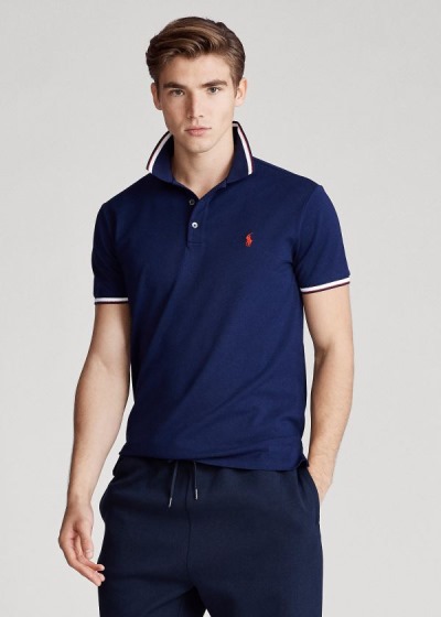 Men's Polo Ralph Lauren Custom Slim Stretch Mesh Polos | 069475RCJ